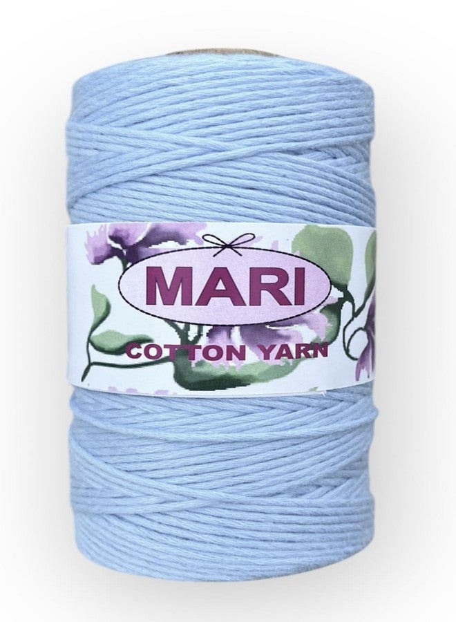 MARI - Cotton Crochet Yarn - Medium Thicker - Baby Blue - (100 Grams / 125 Metres) - Image 1